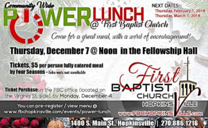 Power Lunch @ First Baptist Church | Hopkinsville | Kentucky | United States