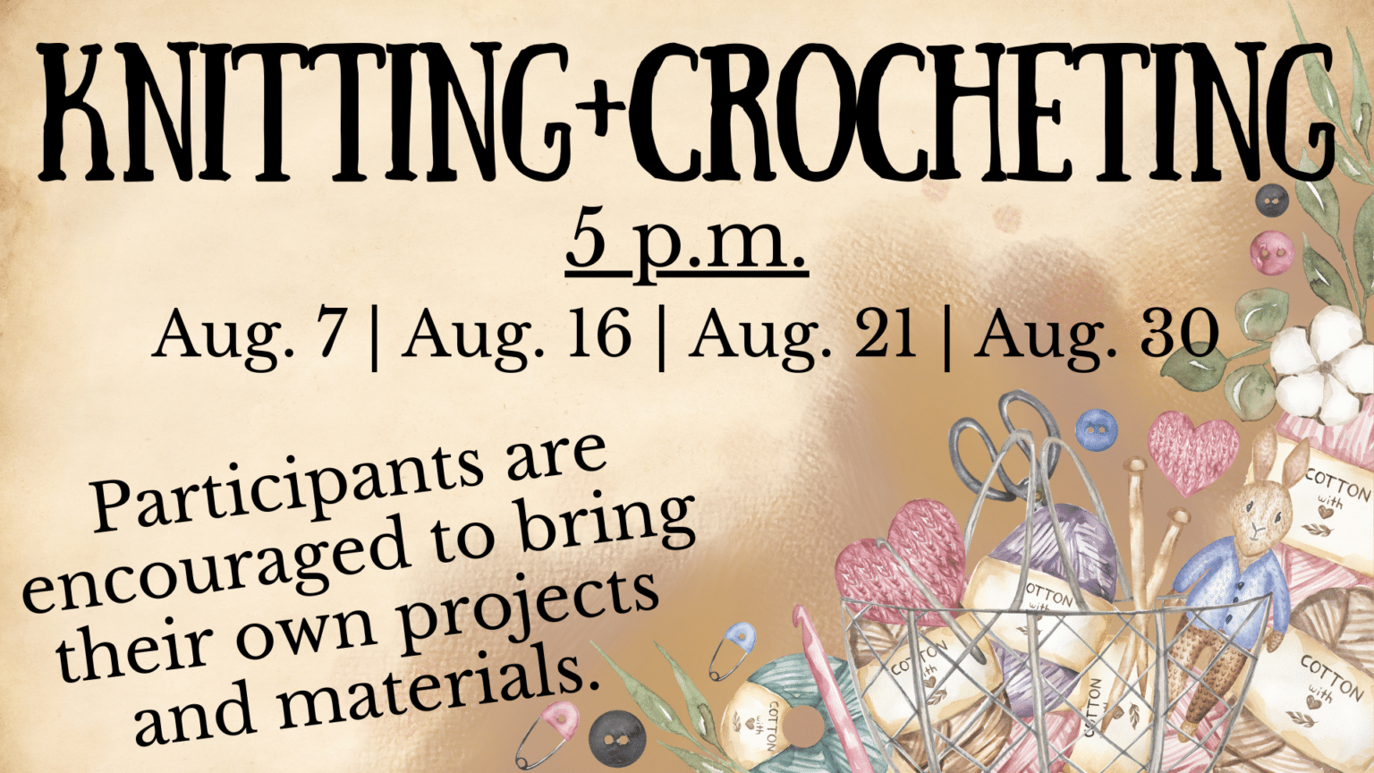 Knitting and Crocheting Club